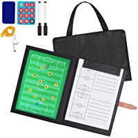 AGPTEK Carpeta Tactica Futbol- 8 EN 1 Professional Fútbol Coach Board con Imanes- Pluma de Borrable- Borrador- Silbido…